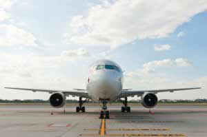 Airplane parking at Stansted Airport